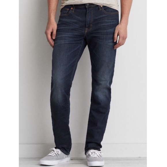 Slim Dark Wash AE Jeans - Picture 1 of 6